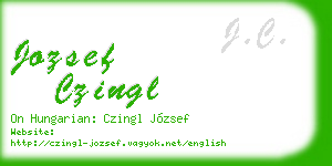 jozsef czingl business card