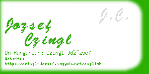 jozsef czingl business card